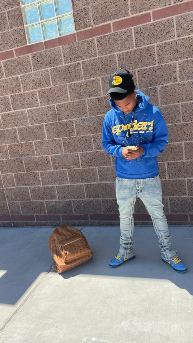 Sp5der TC Hoodie Blue