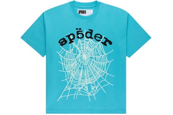 Sp5der-OG-Web-V2-Tee-Cyan Sp5der OG Web V2 Tee
