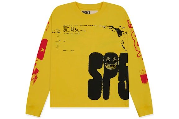 Sp5der-X-Ray-L-S-Tee-Yellow Sp5der Xray LS Tee